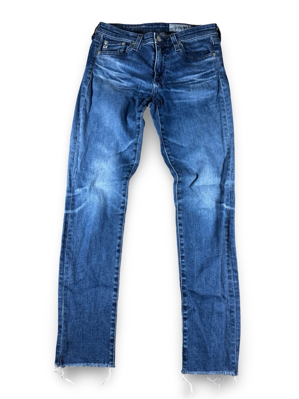 AG Jeans Size 26 The Legging Ankle Super Skinny Ankle Dark Raw Hem Women’s Denim